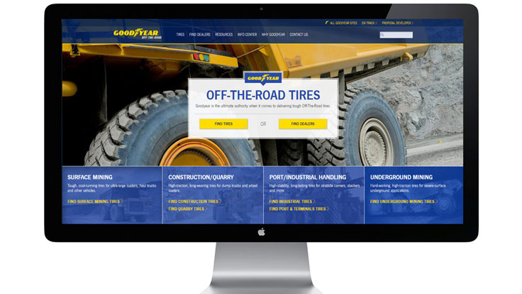 Goodyear updates OTR tire website