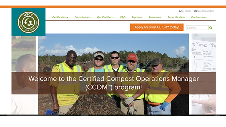 Composting Council’s certified operations credential program improves website
