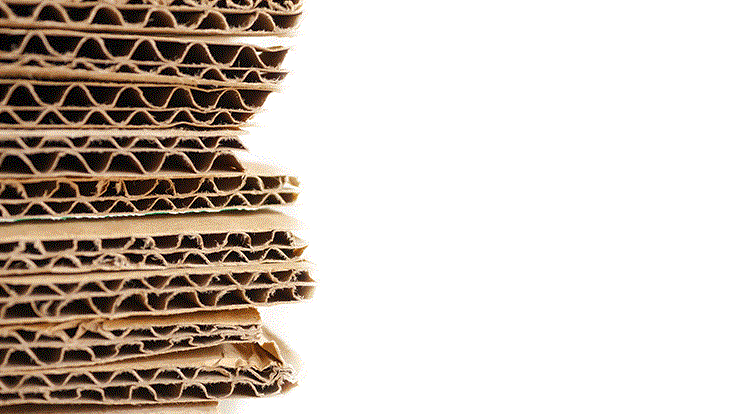 Stacked cardboard