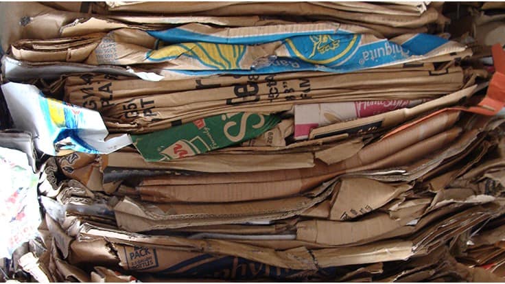old cardboard recycled