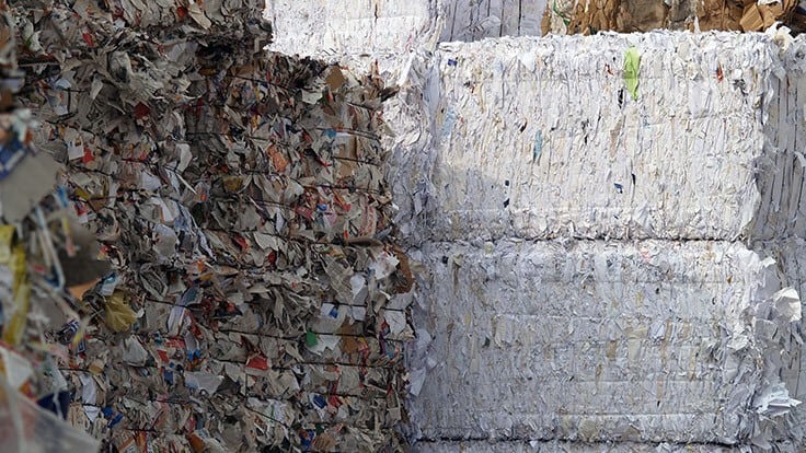 bales of recovered paper