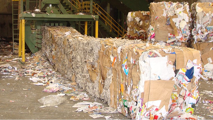 paper recycling bales