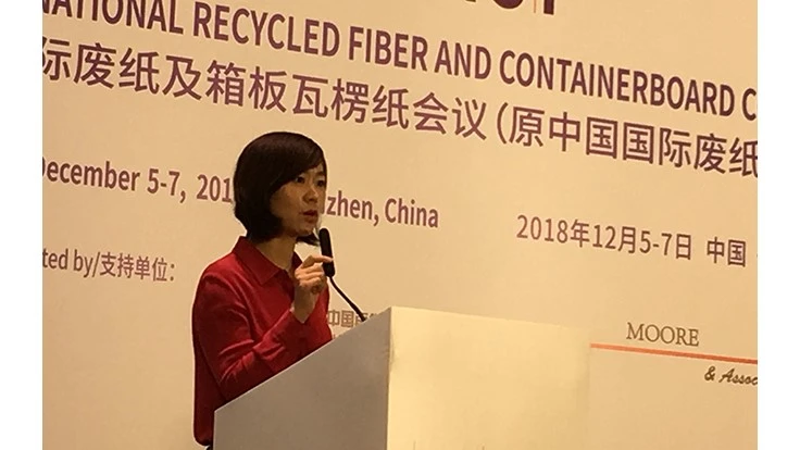 Tang Yanju of the China Resource Recycling Association