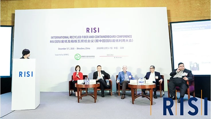 From left: Shawn Wang of RISI; Tang Yanju of the CRRA; Huang Zhengkan of Shanying International; Dan Cotter of Cellmark; Inder Aurora of Tradecom International; and Rahul Kejriwal of Go Green