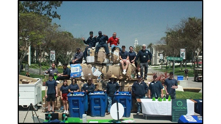 Loyola Marymount University, California, won in two of the main RecycleMania categories.