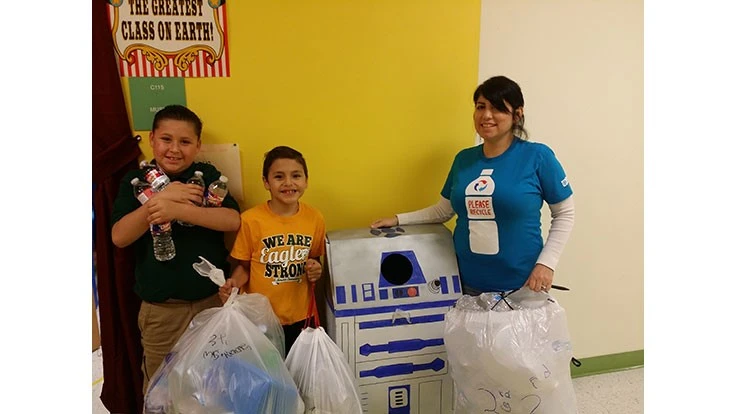Arnold Elementary, San Antonio, was a top performing school in the recycling contest.