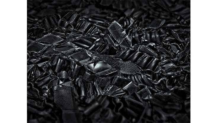 If the material to be sorted contains a mix of black plastics, it can be separated into pure-grade polymer fractions.