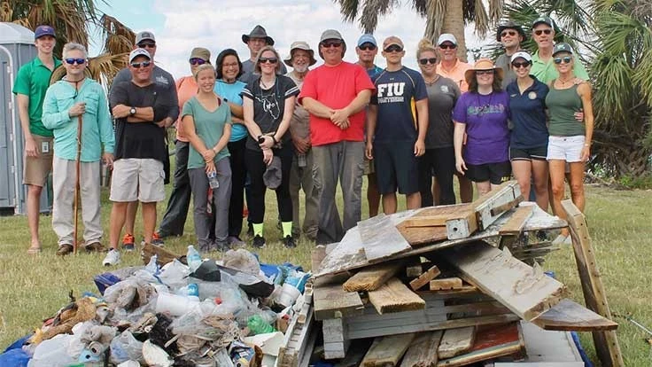 Recycling and environmental group volunteers collected 660 pounds of materials during Operation Marine Debris.