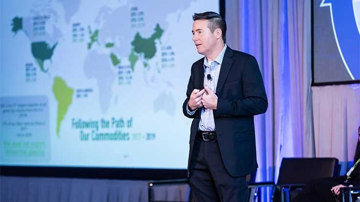Brent Bell, president of Waste Management Recycle America at Houston-based Waste Management, at the 2019 Paper & Plastics Recycling Conference in Chicago.