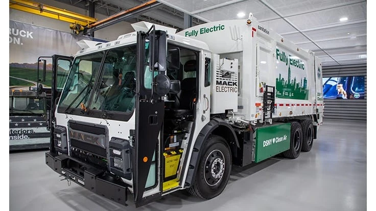 mack electric refuse truck
