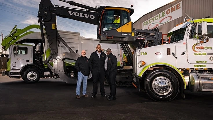From left: WB Waste owners Michael Magee, Willie Goode and Bruce Bates