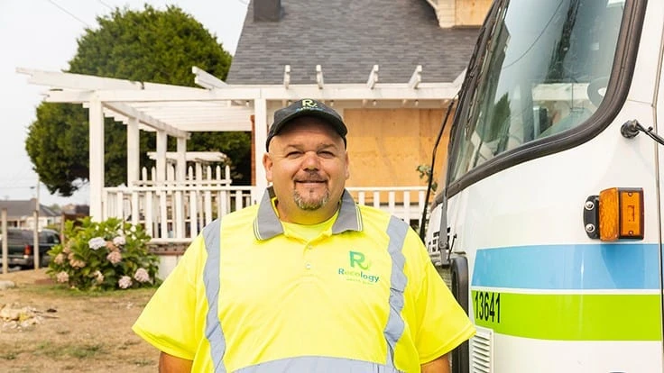 Matt Taylor helped evacuate a family of four after seeing smoke nearby during his collection route.