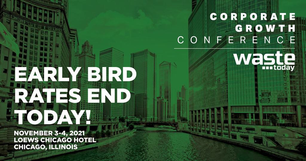 Early Bird rates expire at midnight! Waste Today