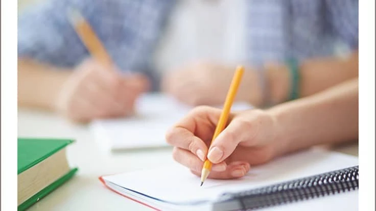 Writing on a notepad