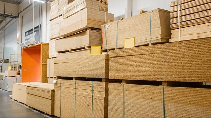 recycled wood chipboard