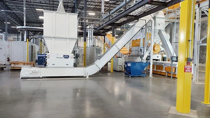 shredder and conveyor