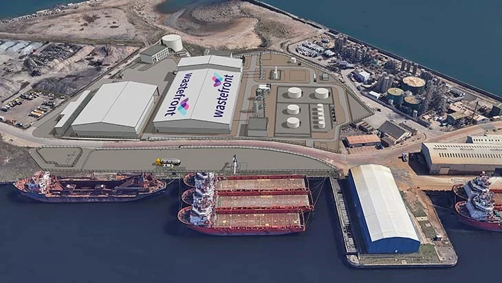 Facility rendering of Wastefront facility