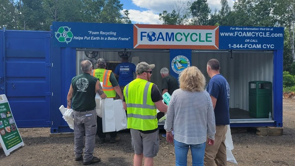 Gilford, New Hampshire foam recycling