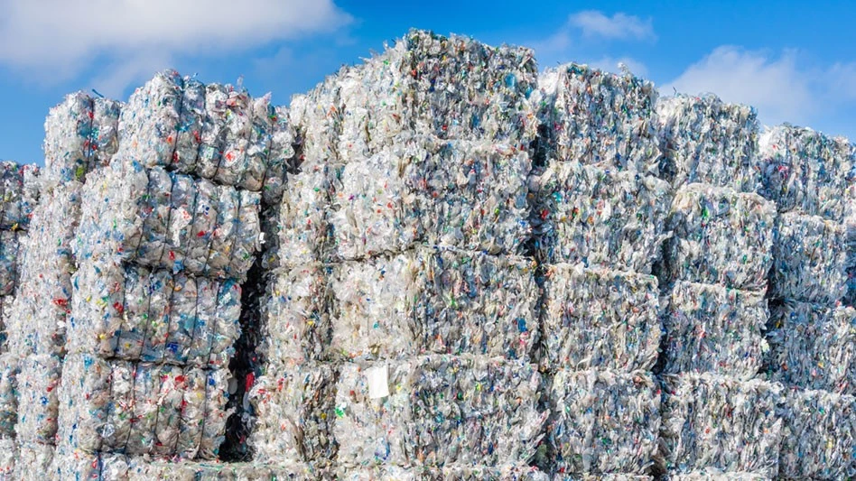 Plastic scrap bales