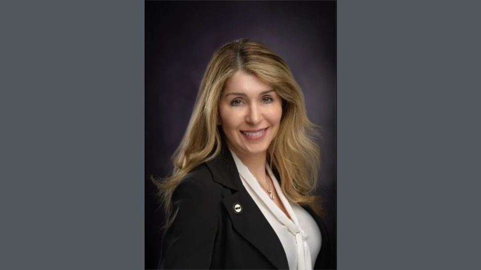 smiling blonde woman