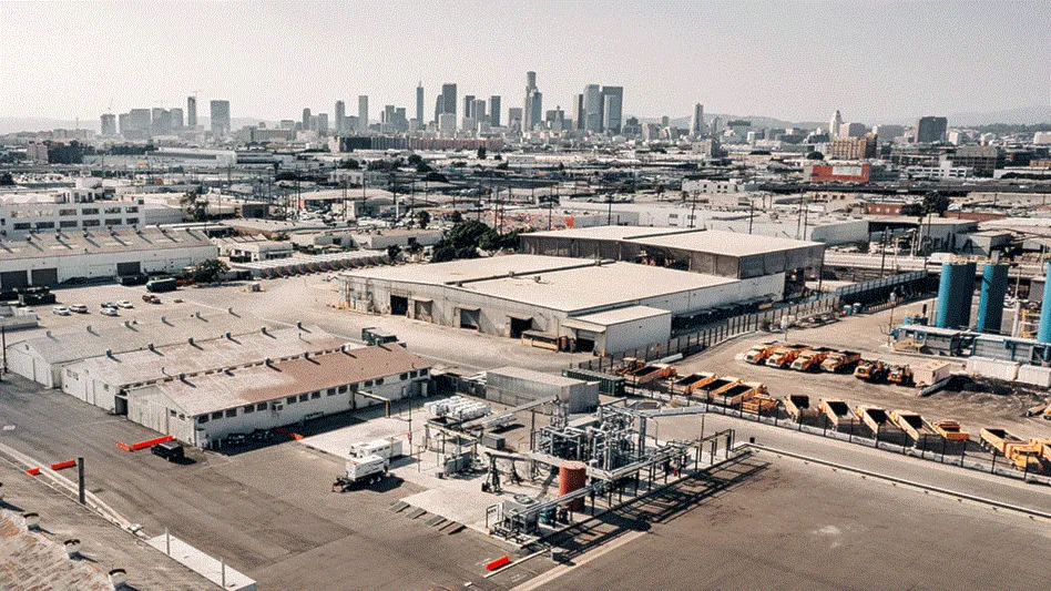 Kore facility in front of downtown Los Angeles