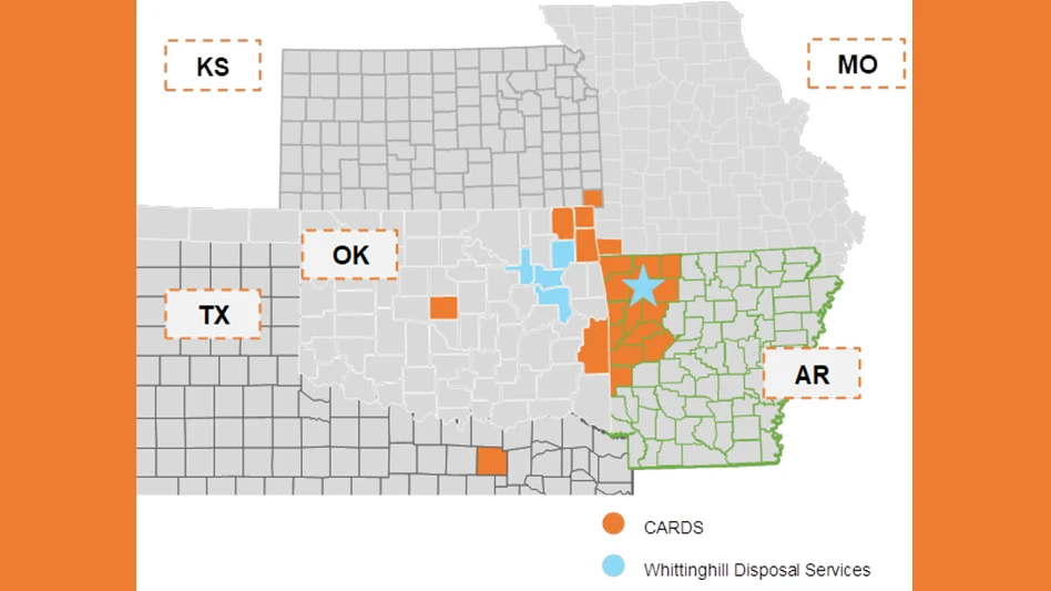 Map of coverage of Cards vs Whittinghill