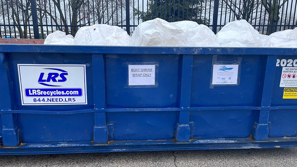 LRS recycling collection bins boat film wrap