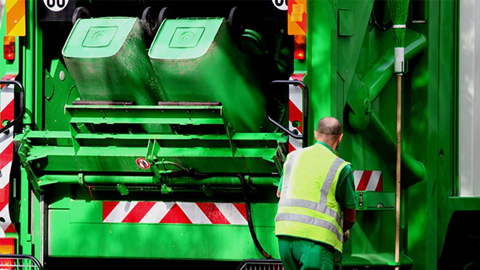 garbage recycling truck