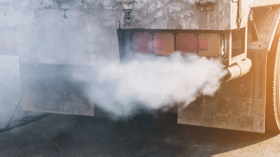 diesel exhaust from truck