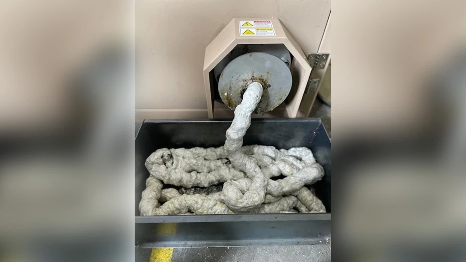 foam densifier extruding material