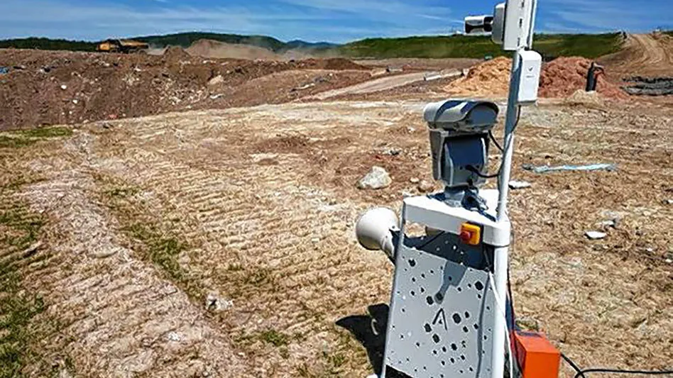 'scarecrow' robot at casella landfill