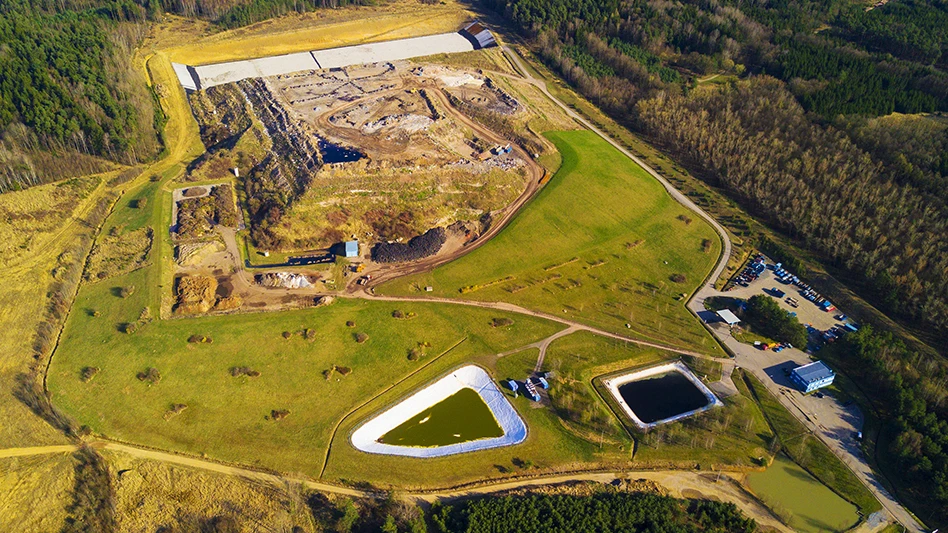 aerial view of landfill