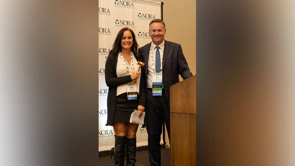 Carrie Reese, left, with Ken Bentfeld of NORA