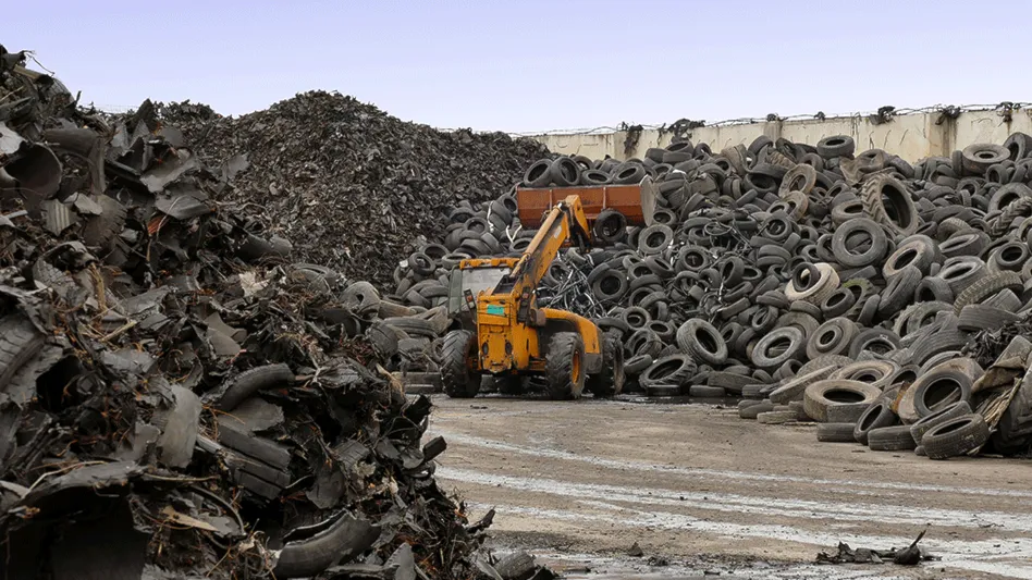 piles of waste tires