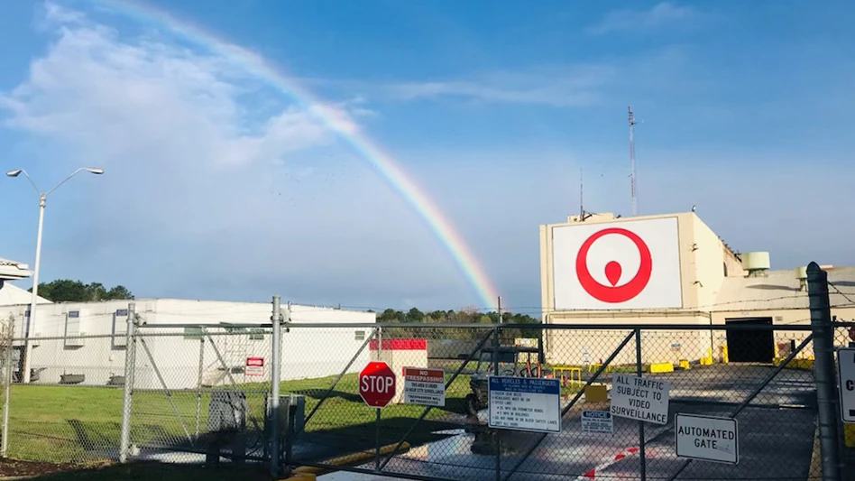 rainbow over facility