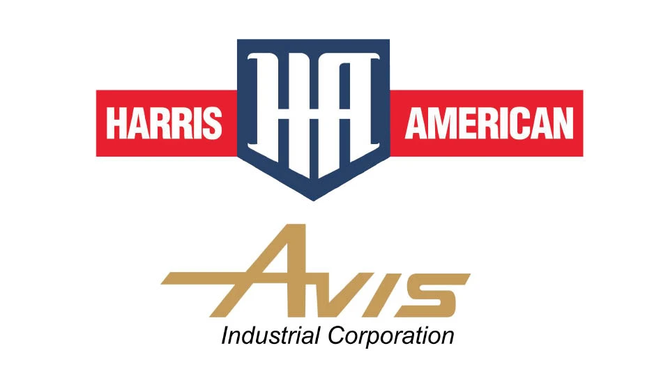 Harris American and Avis logos stacked on one another