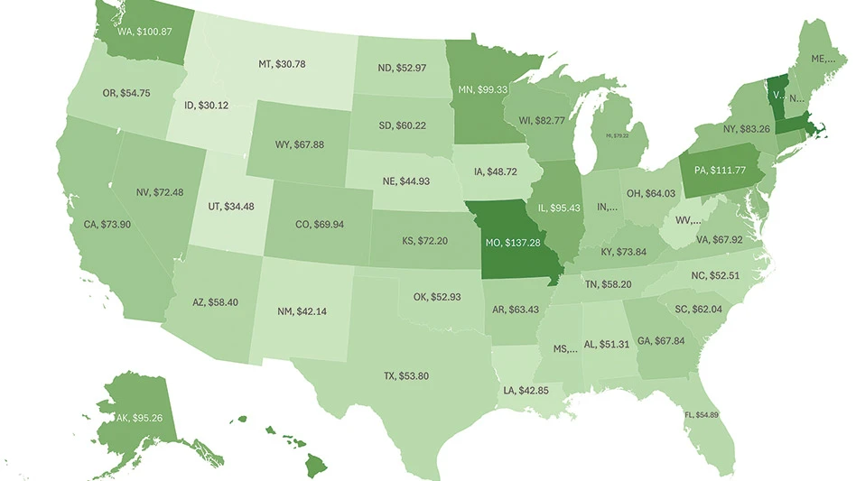 landfill tipping fee map