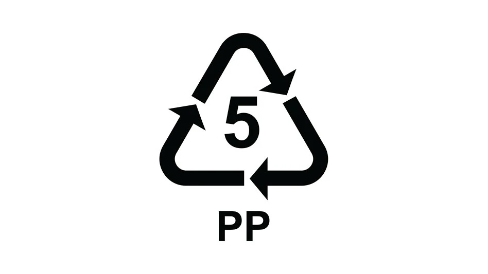 chasing arrows symbol for polypropylene