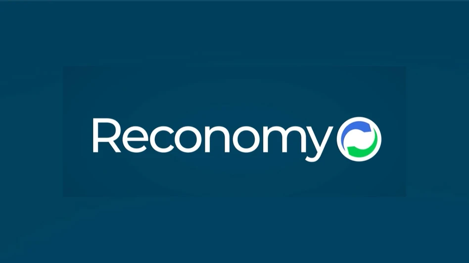 reconomy logo on blue background