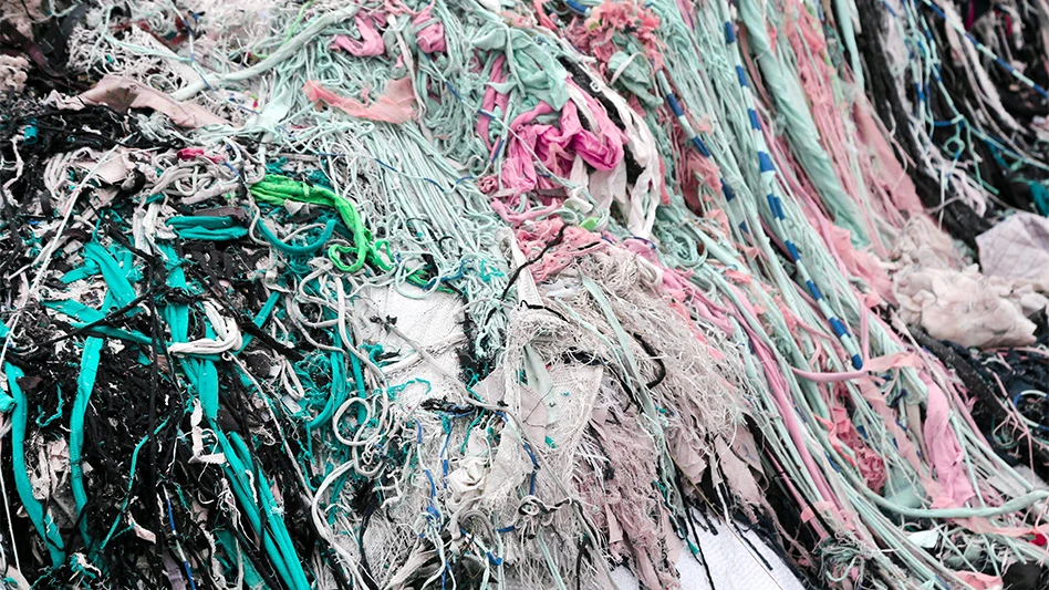 pile of textile waste