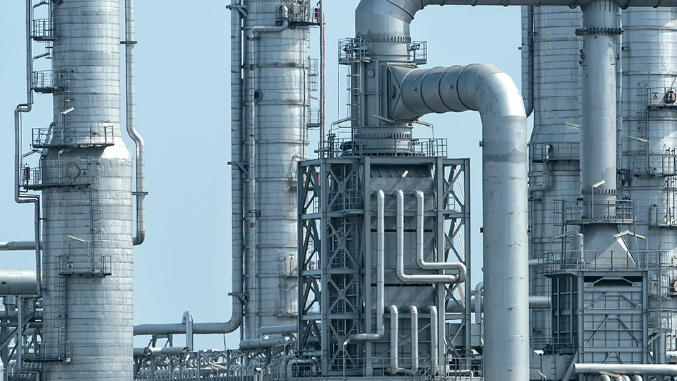 Photo of metal oil industry site.