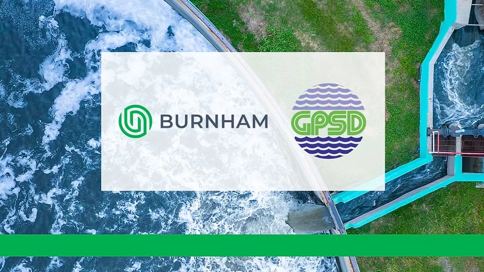 burnham rng and gpsd logos over water treatment facility