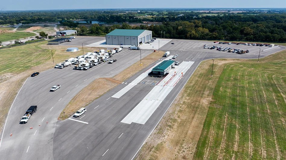 View of the new solid waste transfer station in Waco, Texas