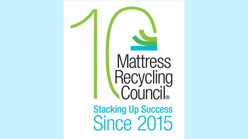 Graphic from the Mattress Recycling Council, featuring its logo in blue and green.