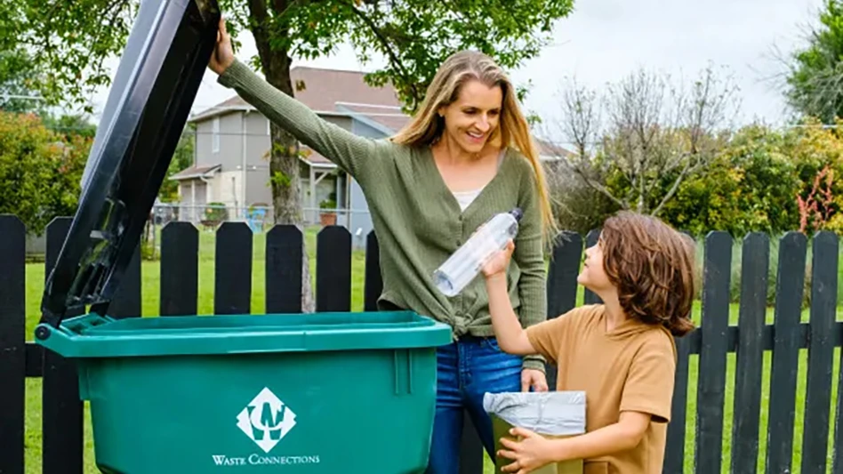 waste connections recycling bin