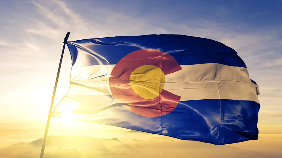 Colorado flag in the breeze