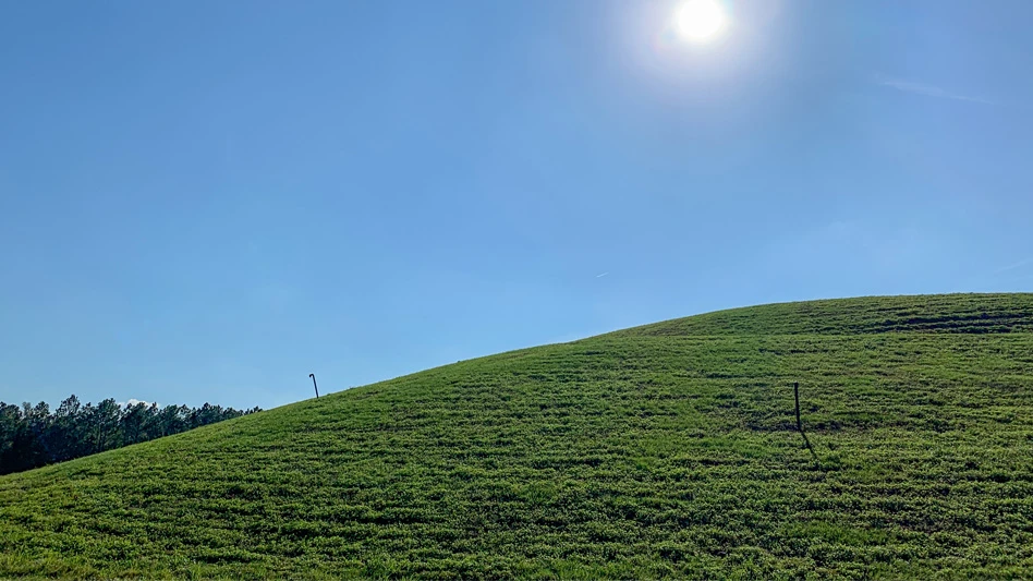 side view of landfill