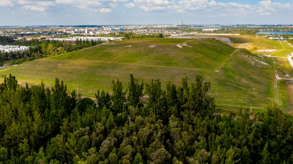 aerial view of florida landfill
